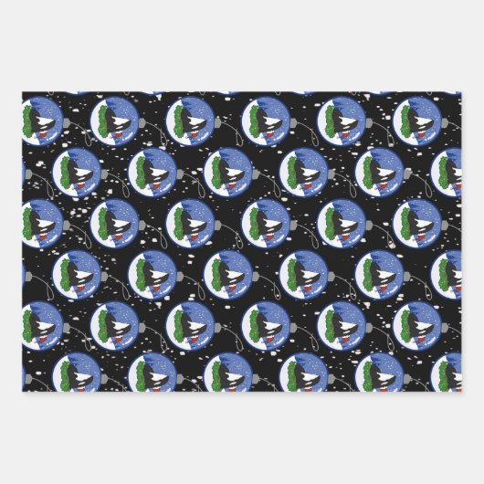 Kerstmis Orca Killer Whale Inpakpapier Vel (Voorkant)