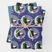 Kerstmis Orca Killer Whale Inpakpapier Vel (In situ)