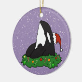 Kerstmis Orca Killer Whale Keramisch Ornament (Links)