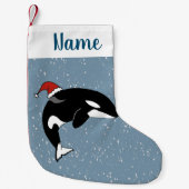 Kerstmis Orca Killer Whale Kleine Kerstsok (Voorkant)