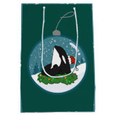 Kerstmis Orca Killer Whale Medium Cadeauzakje (Achterkant)