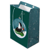Kerstmis Orca Killer Whale Medium Cadeauzakje (Achterkant Gekanteld)