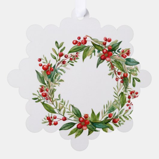 Kerstmis Ornament Kaart (Achterkant)