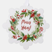 Kerstmis Ornament Kaart (Voorkant)