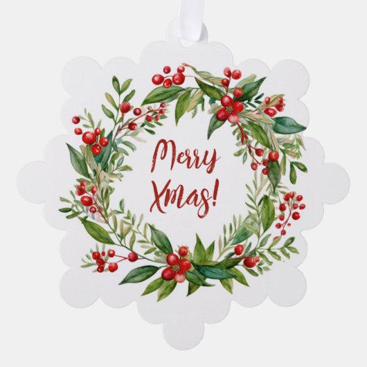 Kerstmis Ornament Kaart (Voorkant)