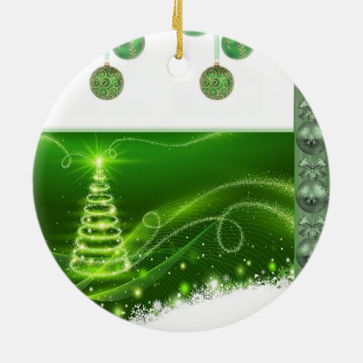 Kerstmis Ornament, kerstboom Keramisch Ornament (Achterkant)