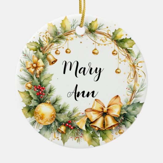 Kerstmis ornament met aangepaste naam (Voorkant)