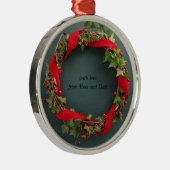 Kerstmis, ornament met velvet-lintpremie (Rechts)