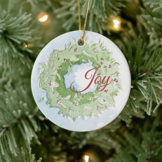 Kerstmis Ornament met woorden Joy en Peace (Boom)