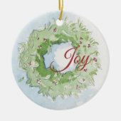 Kerstmis Ornament met woorden Joy en Peace (Voorkant)