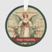 Kerstmis Ornament Retro Engel Vakantie Cadeau (voorkant)