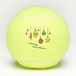 Kerstmis ornament voor tennisser tennisballen