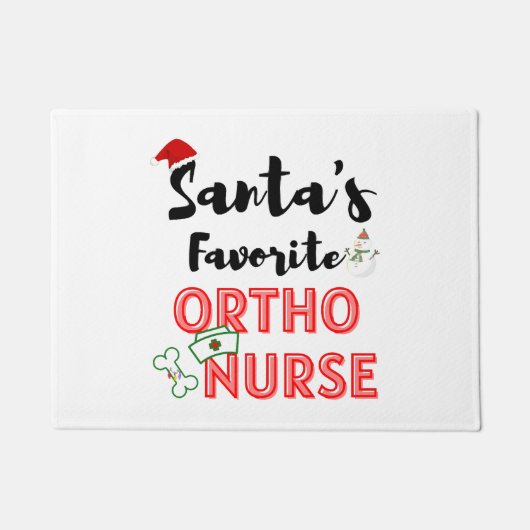 Kerstmis orthopedisch verpleegster deurmat (Voorkant)