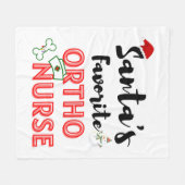 Kerstmis orthopedisch verpleegster fleece deken (Voorkant (Horizontaal))