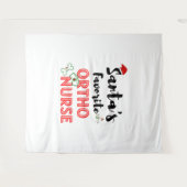 Kerstmis orthopedisch verpleegster wandkleed (Voorkant (horizontaal))