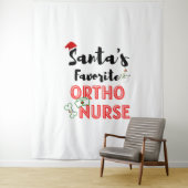 Kerstmis orthopedisch verpleegster wandkleed (In situ)