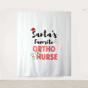 Kerstmis orthopedisch verpleegster wandkleed