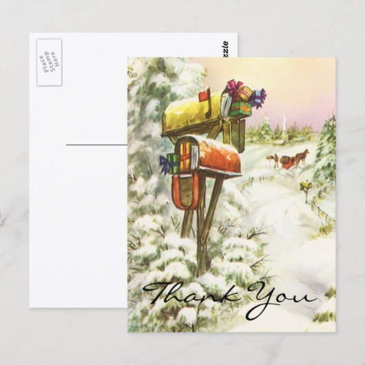 Kerstmis Oud-Hollands Bedankt Briefkaart (Voorkant / Achterkant)