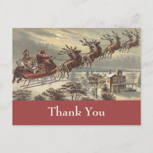 Kerstmis Oud-Hollands Bedankt Briefkaart