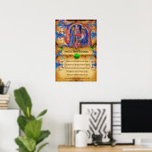KERSTMIS Oud-Iers Kerstsegen Pergament Poster (Thuiskantoor)