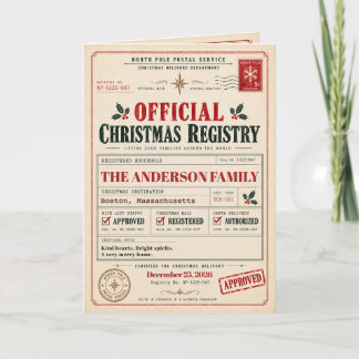 Kerstmis Oude Noordpool Register Kaart