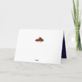 Kerstmis | Oude rode vrachtwagen met dennenboom Kaart (Achterkant)