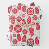 Kerstmis oude stijlpatronen papierbladen ompakken inpakpapier vel (In situ)