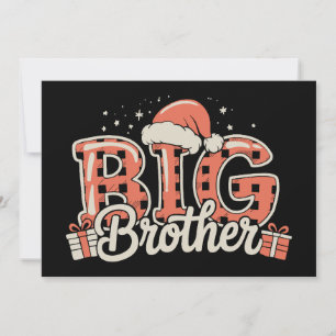 Kerstmis Oudere Broer Zwangerschapsaankondiging Ke Feestdagenkaart