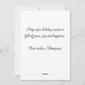 Kerstmis Oudmodieus Kerk Zwart Wit Feestdagenkaart (Achterkant)