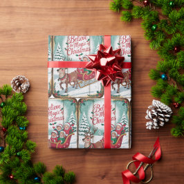 Kerstmis Oudroze Kerst Cadeaupapier