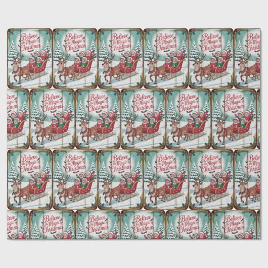 Kerstmis Oudroze Kerst  Cadeaupapier (Vlak)