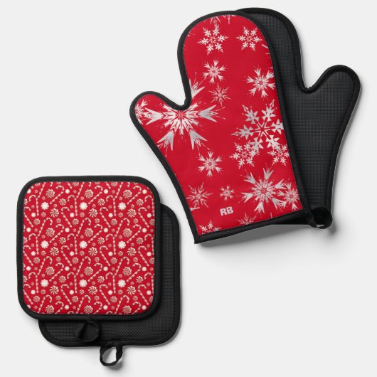 Kerstmis Ovenwant & Pannenlap Set (Voorkant / Achterkant)