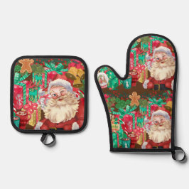 kerstmis ovenwant & pannenlap set