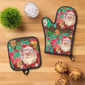 kerstmis ovenwant & pannenlap set (Top down)