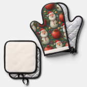 Kerstmis Ovenwant & Pannenlap Set (Voorkant / Achterkant)