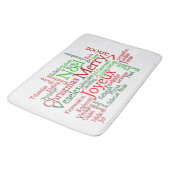 Kerstmis over de hele wereld badmat (Gekanteld)