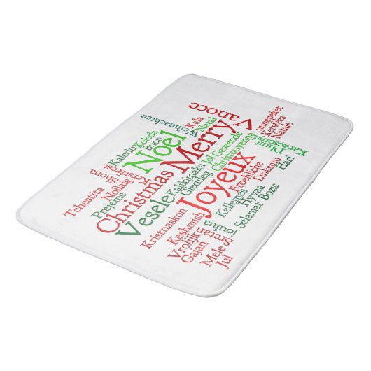 Kerstmis over de hele wereld badmat (Gekanteld)