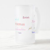 Kerstmis over de hele wereld bevroren matglas bierpul (Voorkant rechts)