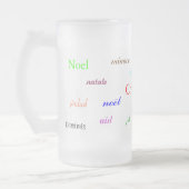 Kerstmis over de hele wereld bevroren matglas bierpul (Links)