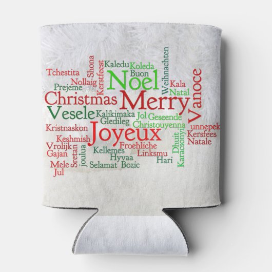 Kerstmis over de hele wereld blikjeskoeler (Achterkant)