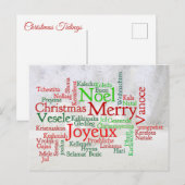 Kerstmis over de hele wereld briefkaart (Voorkant / Achterkant)