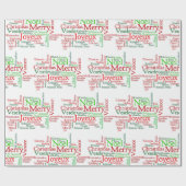 Kerstmis over de hele wereld cadeaupapier (Vlak)