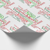 Kerstmis over de hele wereld cadeaupapier (Hoek)