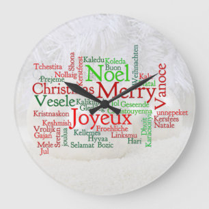 Kerstmis over de hele wereld grote klok