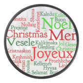 Kerstmis over de hele wereld hockey puck (Voorkant)