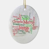 Kerstmis over de hele wereld keramisch ornament (Rechts)