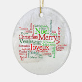 Kerstmis over de hele wereld keramisch ornament (Links)