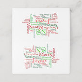 Kerstmis over de hele wereld plaatskaartje (Buitenkant ongevouwen)