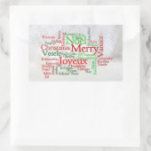 Kerstmis over de hele wereld rechthoekige sticker (Tas)