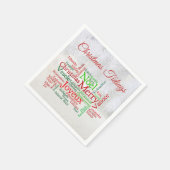 Kerstmis over de hele wereld servet (Hoek)